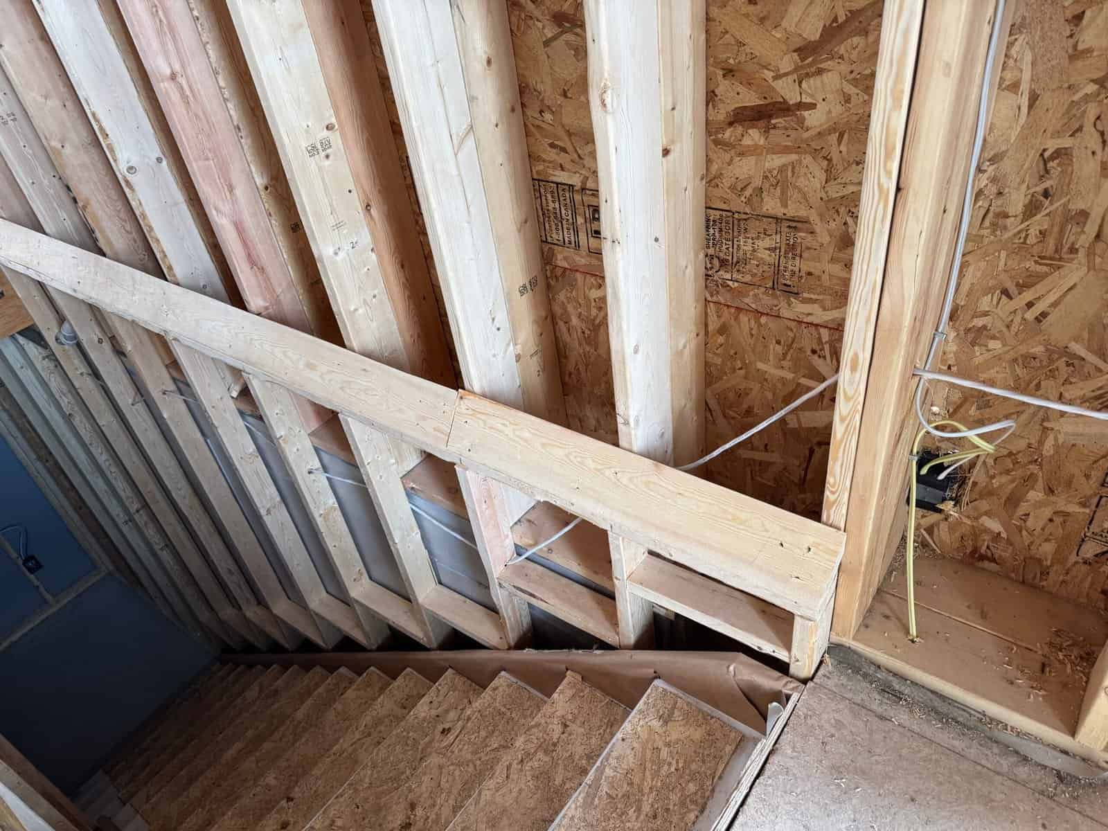 Interior framing staircase new build GTA — Hi-Quality Homes Inc.